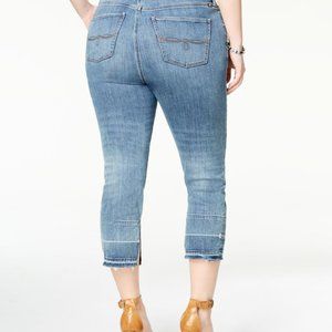 Lucky Brand Womens Plus Emma Straight Crop Jeans